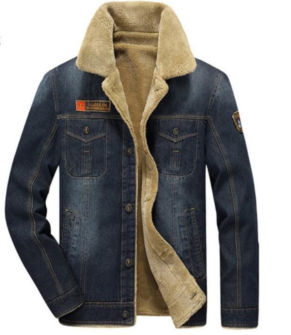UrbanEdge Warm Denim Jacket – Classic Style, Modern Comfort