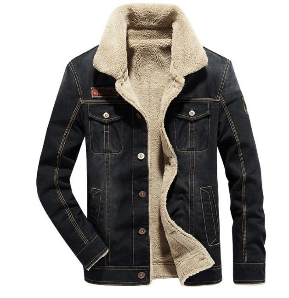 UrbanEdge Warm Denim Jacket – Classic Style, Modern Comfort