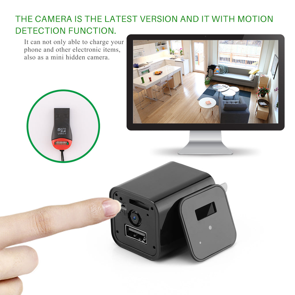 StealthView 1080P USB Wall Charger Camera – Compact Home Monitoring Device