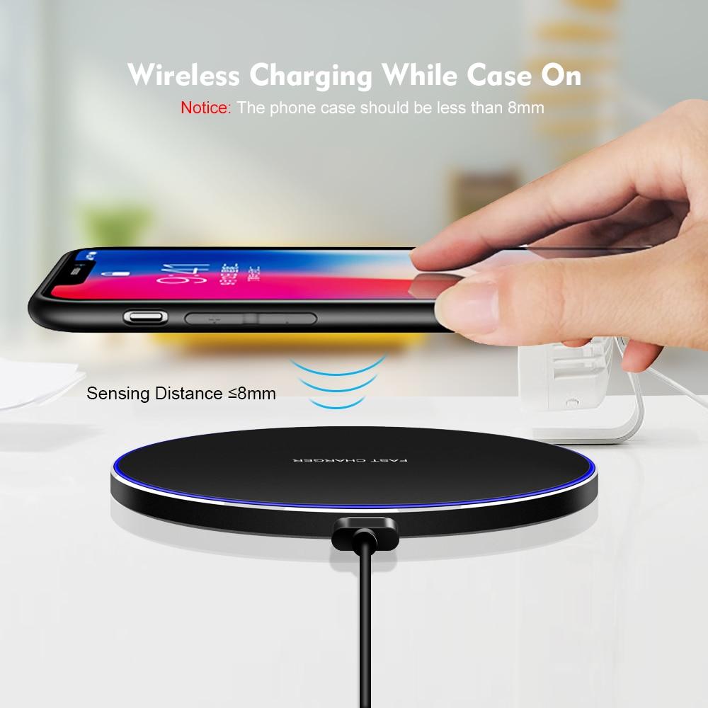 PowerZen W9 30W Wireless Charging Pad – Ultra-Slim Fast Charge (USB-C)