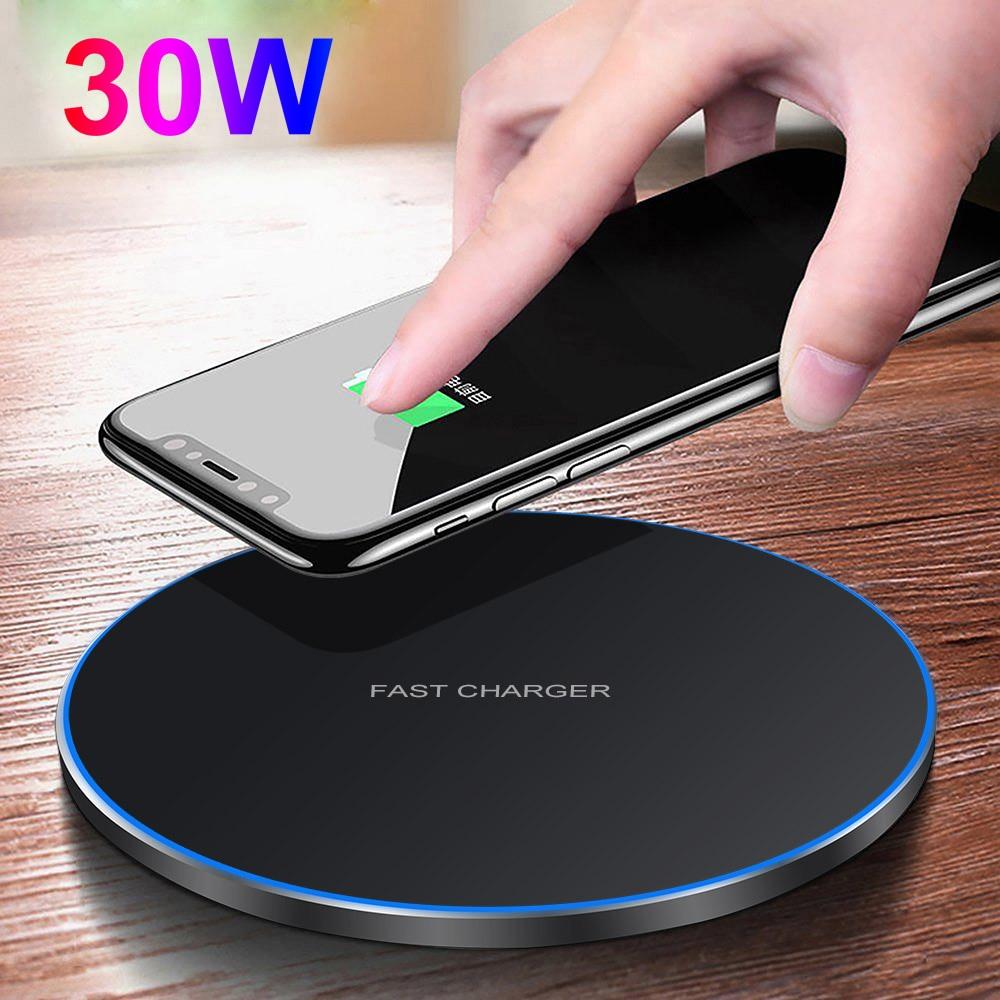 PowerZen W9 30W Wireless Charging Pad – Ultra-Slim Fast Charge (USB-C)