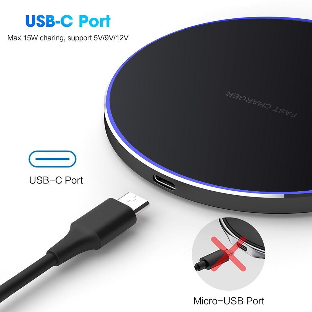 PowerZen W9 30W Wireless Charging Pad – Ultra-Slim Fast Charge (USB-C)