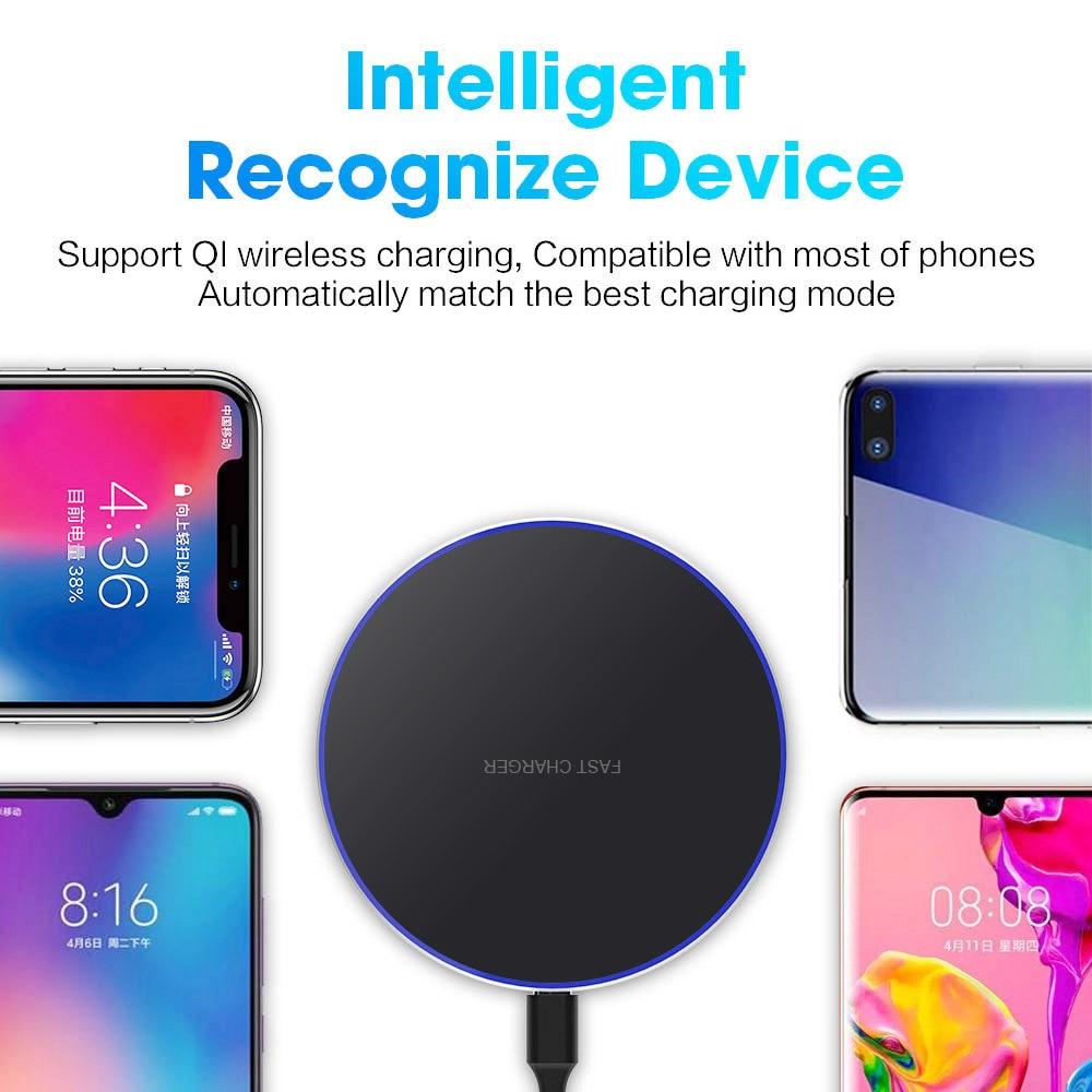 PowerZen W9 30W Wireless Charging Pad – Ultra-Slim Fast Charge (USB-C)